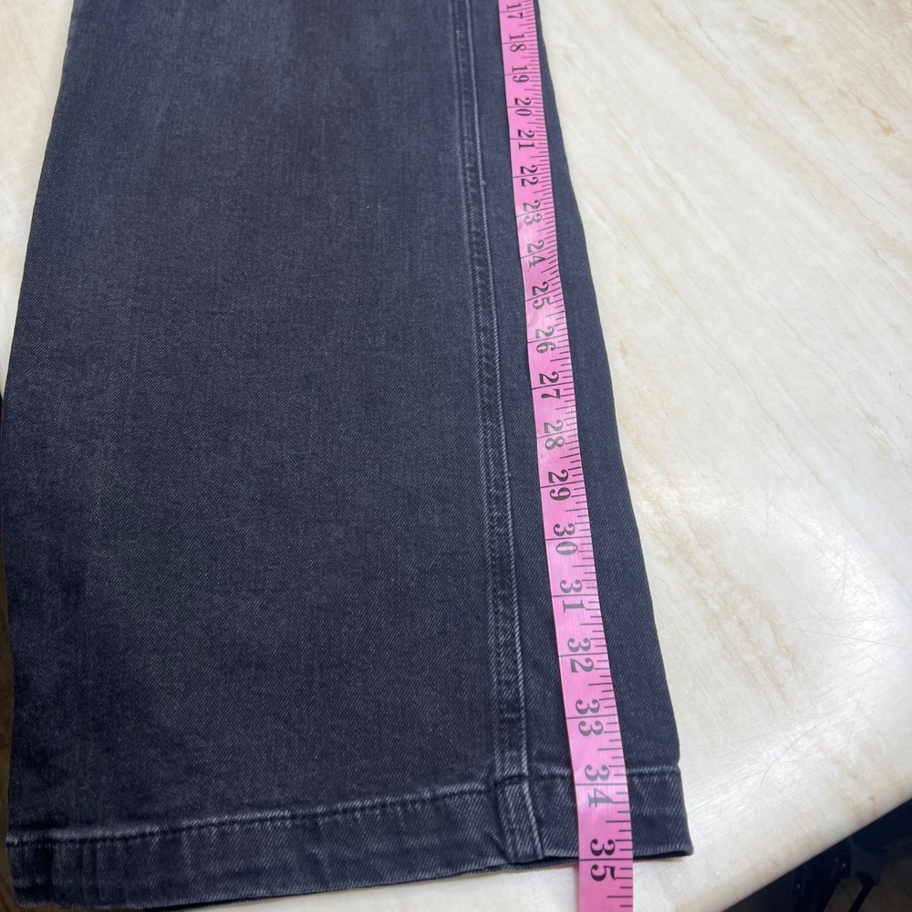 Gap High Stride Wide Leg Jeans Washed Black High Rise Denim 27 4 Tall A36 - Picture 12 of 13